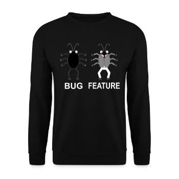 Fonctionnalité de bogue - Programmeur informaticien - Sweat-shirt Unisexe - noir - Devant - Alina (178cm) & Michal (187cm)