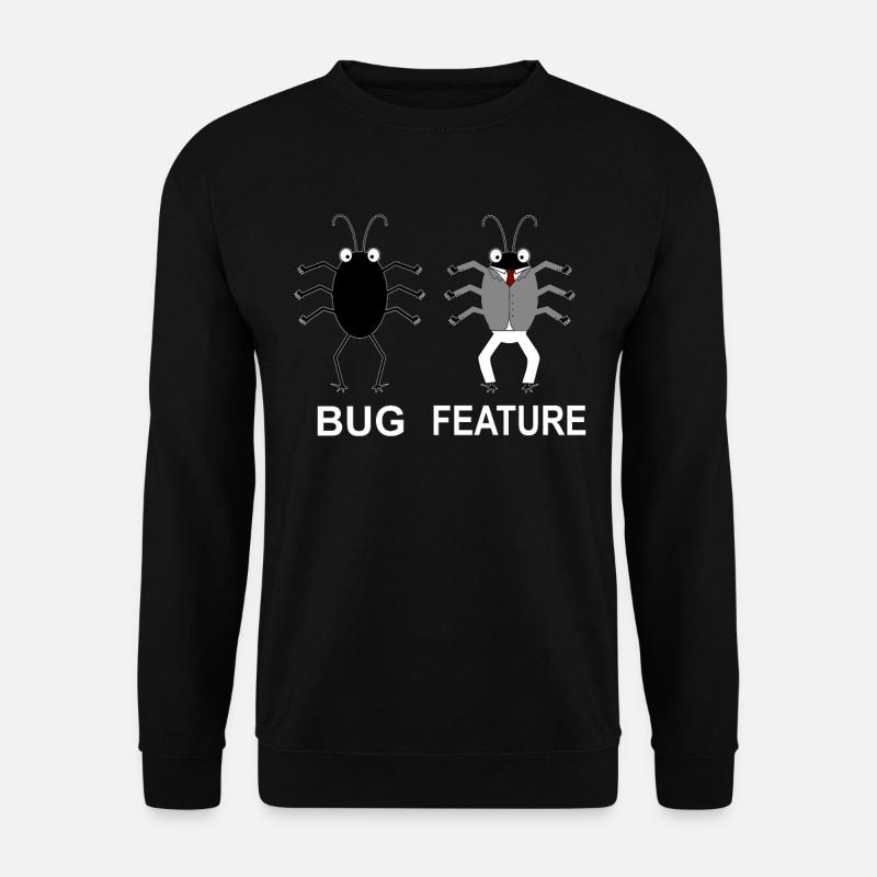 Bug Feature - Computer Scientist Programmer - Unisex Sweatshirt - black