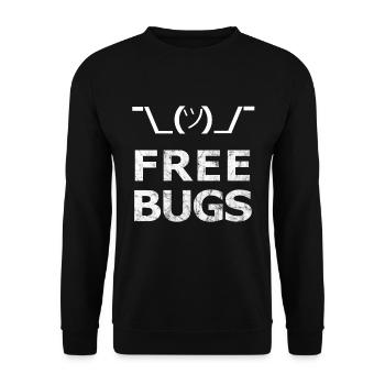 Free Bugs2 - programmer computer scientist - Unisex Sweatshirt - black - Front - Alina (178cm) & Michal (187cm)