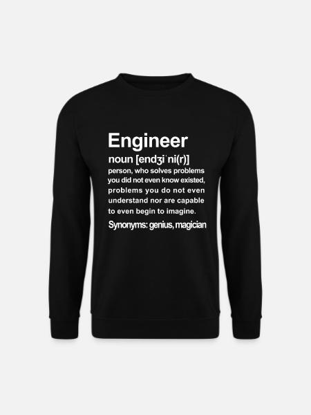 Engineer Description - Ingenieur - Unisex Pullover - Schwarz