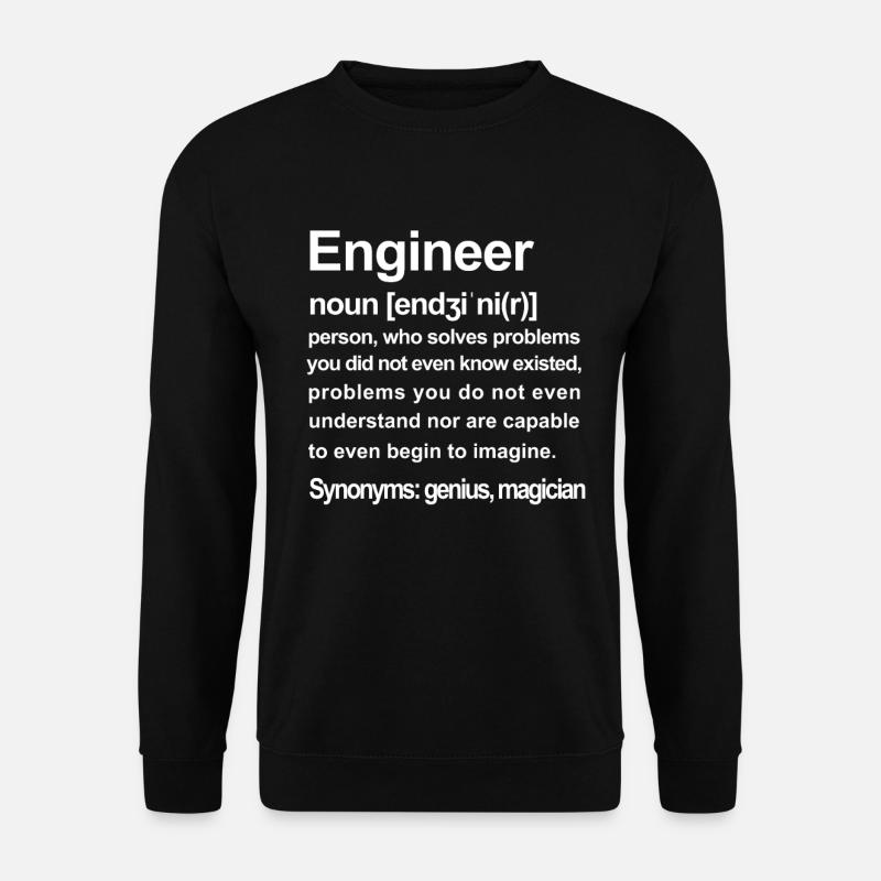 Engineer Description - engineer - Unisex Sweatshirt - black
