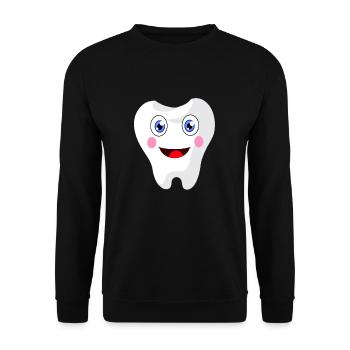 Cute Baby Tooth - Milchzahn Zahnarzt - Unisex Pullover - Schwarz - Vorne - Alina (178cm) & Michal (187cm)