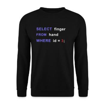 Select Finger From Hand - Unisex Pullover - Schwarz - Vorne - Alina (178cm) & Michal (187cm)