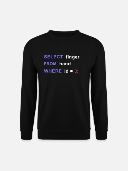 Select Finger From Hand - Unisex Sweatshirt - black