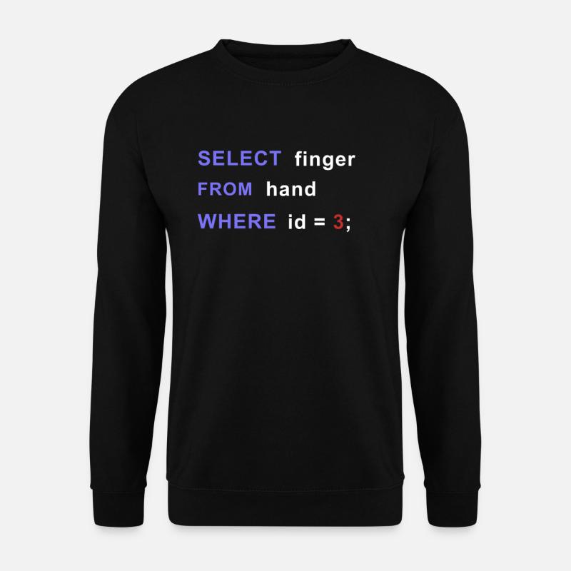 Select Finger From Hand - Unisex Sweatshirt - black