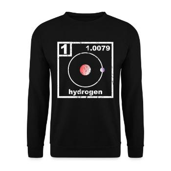 Tableau périodique de l'hydrogène - Sweat-shirt Unisexe - noir - Devant - Alina (178cm) & Michal (187cm)