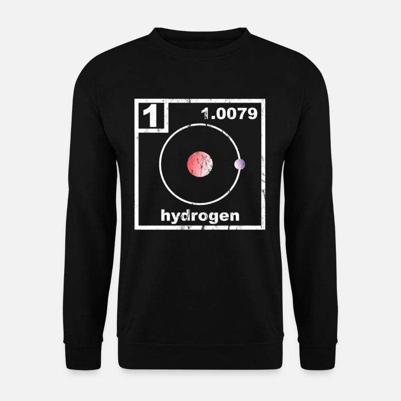 Tableau périodique de l'hydrogène - Sweat-shirt Unisexe - noir