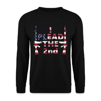 I Plead the 2nd America - Unisex Pullover - Schwarz - Vorne - Alina (178cm) & Michal (187cm)