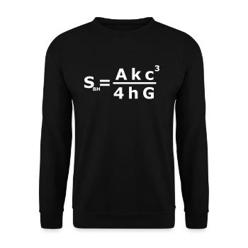 Physicien de l'entropie du trou noir - Sweat-shirt Unisexe - noir - Devant - Alina (178cm) & Michal (187cm)