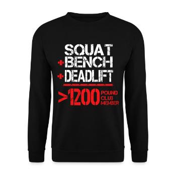 1200 Pound Club Member - Bodybuilder Powerlifter - Unisex Sweatshirt - black - Front - Alina (178cm) & Michal (187cm)