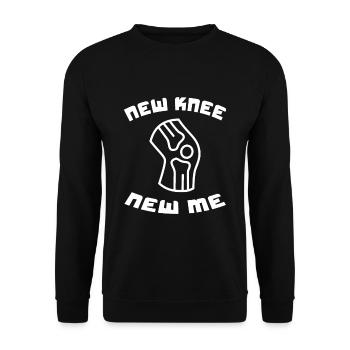 New Knee New Me after knee surgery - Unisex Sweatshirt - black - Front - Alina (178cm) & Michal (187cm)