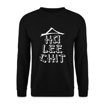 Ho Lee Chit - Unisex Pullover - Schwarz - Vorne - Alina (178cm) & Michal (187cm)