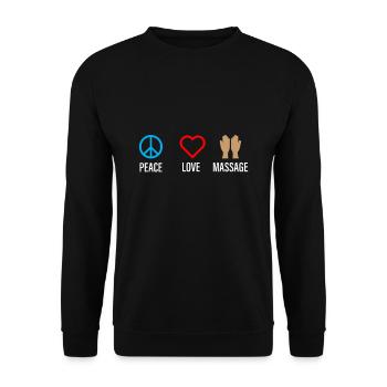 Massage d'amour de paix 2 - Sweat-shirt Unisexe - noir - Devant - Alina (178cm) & Michal (187cm)