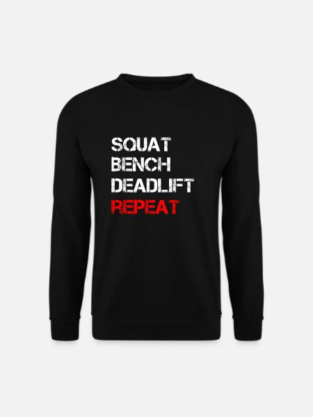 Squat Bench Deadlift Repeat - Unisex Pullover - Schwarz