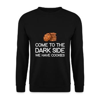 Come To The Dark Side, We Have Cookies - Unisex Sweatshirt - black - Front - Alina (178cm) & Michal (187cm)
