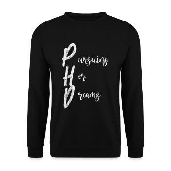Phd Pursuing Her Dreams - Sweat-shirt Unisexe - noir - Devant - Alina (178cm) & Michal (187cm)