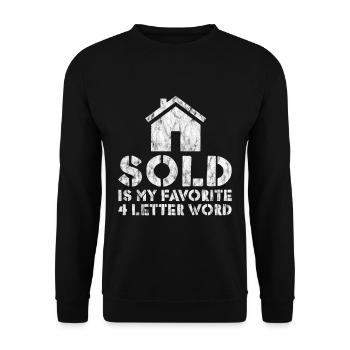 Sold Is My Favorite 4 Letter Word 2 - Sweat-shirt Unisexe - noir - Devant - Alina (178cm) & Michal (187cm)