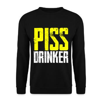 Piss Drinker 4 - Unisex Pullover - Schwarz - Vorne - Alina (178cm) & Michal (187cm)
