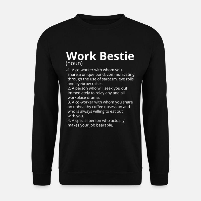 Work Bestie Definition Description - Unisex Pullover - Schwarz