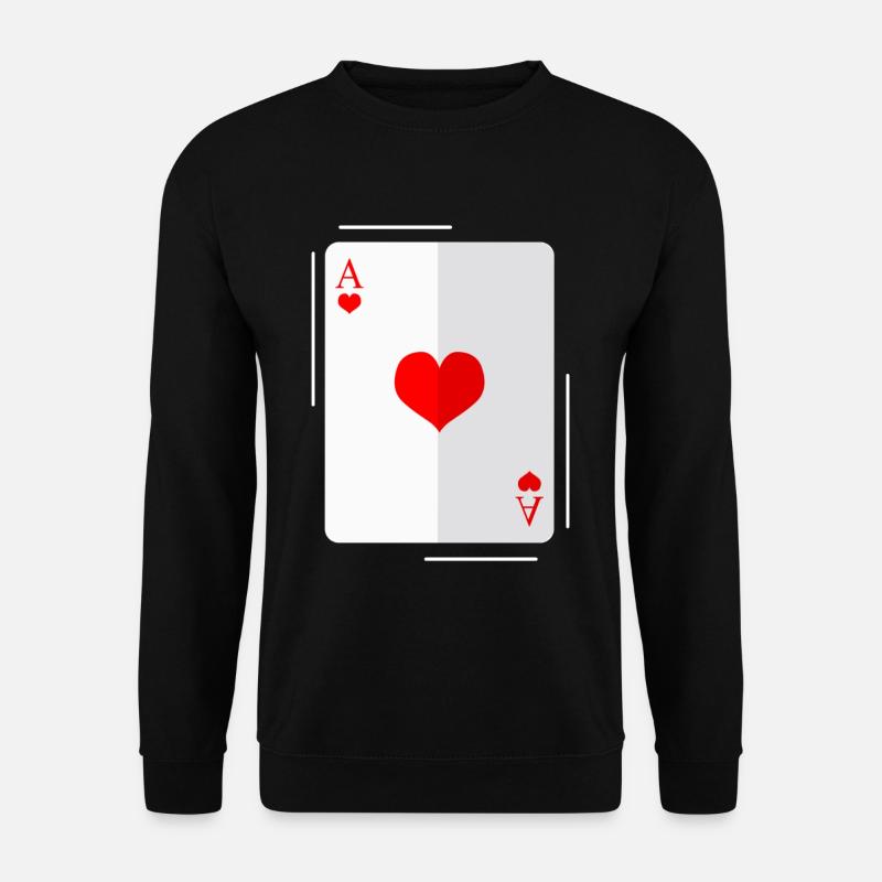 As de Cœurs 8 - Sweat-shirt Unisexe - noir