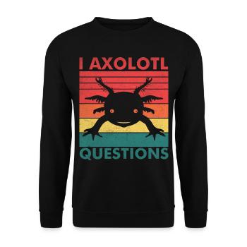 Axolotl - Sweat-shirt Unisexe - noir - Devant - Alina (178cm) & Michal (187cm)
