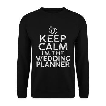 Keep Calm, I'm The Wedding Planner - Unisex Sweatshirt - black - Front - Alina (178cm) & Michal (187cm)
