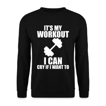 C’est mon entraînement, je peux pleurer si je veux - Sweat-shirt Unisexe - noir - Devant - Alina (178cm) & Michal (187cm)