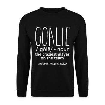 Goalie Gear Goalkeeper Definition 5 - Unisex Sweatshirt - black - Front - Alina (178cm) & Michal (187cm)