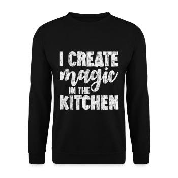 I Create Magic In The Kitchen 4 - Unisex Sweatshirt - black - Front - Alina (178cm) & Michal (187cm)