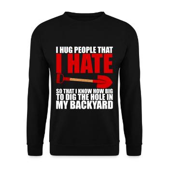 J’embrasse des gens que je déteste 2 - Sweat-shirt Unisexe - noir - Devant - Alina (178cm) & Michal (187cm)