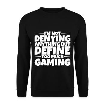 Ne rien nier mais définir trop de jeux 3 - Sweat-shirt Unisexe - noir - Devant - Alina (178cm) & Michal (187cm)