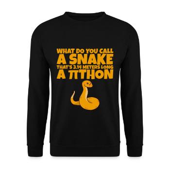 Un serpent de 3,14 mètres de long, un Pithon 2 - Sweat-shirt Unisexe - noir - Devant - Alina (178cm) & Michal (187cm)