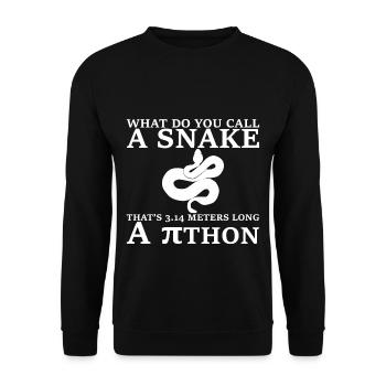 Un serpent de 3,14 mètres de long, un Pithon 3 - Sweat-shirt Unisexe - noir - Devant - Alina (178cm) & Michal (187cm)