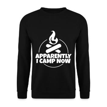 Apparently I Camp Now 4 - Unisex Sweatshirt - black - Front - Alina (178cm) & Michal (187cm)