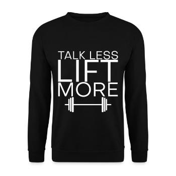 Talk Less Lift More 4 - Unisex Sweatshirt - black - Front - Alina (178cm) & Michal (187cm)