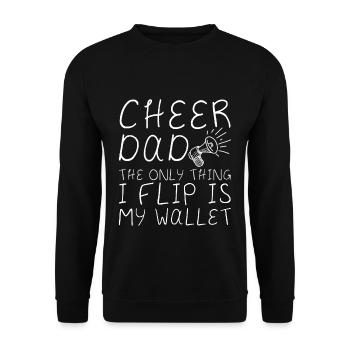 Cheer papa, la seule chose que je retourne est mon portefeuille 4 - Sweat-shirt Unisexe - noir - Devant - Alina (178cm) & Michal (187cm)