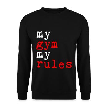 Ma salle de sport, mes règles 5 - Sweat-shirt Unisexe - noir - Devant - Alina (178cm) & Michal (187cm)