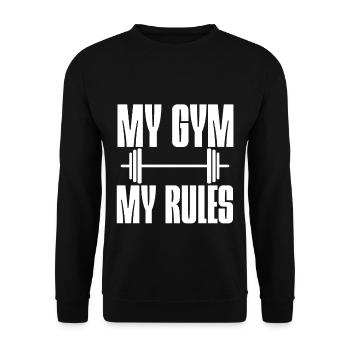 My Gym, My Rules 6 - Unisex Sweatshirt - black - Front - Alina (178cm) & Michal (187cm)