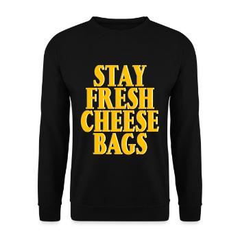 Stay Fresh Cheese Bags 13 - Unisex Sweatshirt - black - Front - Alina (178cm) & Michal (187cm)