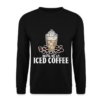 Bring Me An Iced Coffee 3 - Unisex Sweatshirt - black - Front - Alina (178cm) & Michal (187cm)