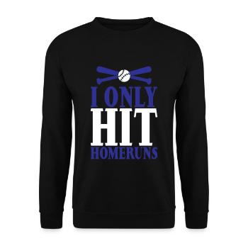 Je n’ai frappé que des homeruns 3 - Sweat-shirt Unisexe - noir - Devant - Alina (178cm) & Michal (187cm)