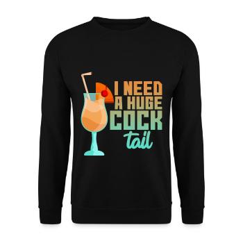 J’ai besoin d’un énorme cocktail 4 - Sweat-shirt Unisexe - noir - Devant - Alina (178cm) & Michal (187cm)