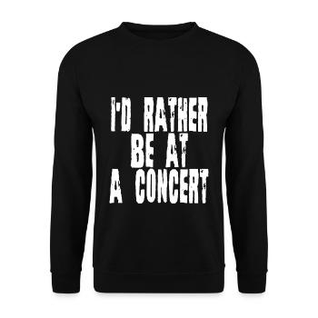 Je préfère être à un concert 2 - Sweat-shirt Unisexe - noir - Devant - Alina (178cm) & Michal (187cm)