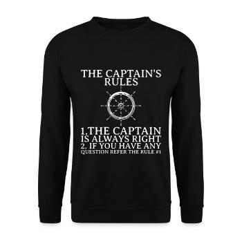 The Captain's Rules, The Captain Is Always Right 1 - Unisex Pullover - Schwarz - Vorne - Alina (178cm) & Michal (187cm)