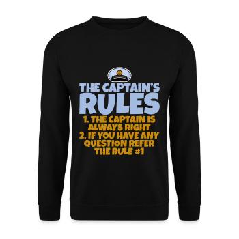 The Captain's Rules, The Captain Is Always Right 4 - Unisex Pullover - Schwarz - Vorne - Alina (178cm) & Michal (187cm)