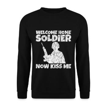 Bienvenue à la maison Soldat, maintenant embrasse-moi 2 - Sweat-shirt Unisexe - noir - Devant - Alina (178cm) & Michal (187cm)