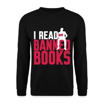 I Read Banned Books 40 - Unisex Sweatshirt - black - Front - Alina (178cm) & Michal (187cm)