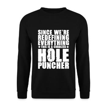 Il s’agit d’un perforateur sans fil 3 - Sweat-shirt Unisexe - noir - Devant - Alina (178cm) & Michal (187cm)