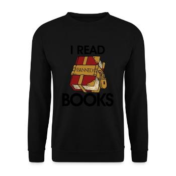 J’ai lu des livres interdits 51 - Sweat-shirt Unisexe - noir - Devant - Alina (178cm) & Michal (187cm)