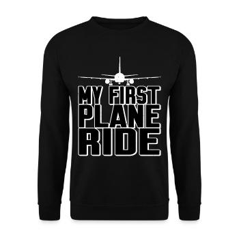 My First Plane Ride 40 - Unisex Pullover - Schwarz - Vorne - Alina (178cm) & Michal (187cm)